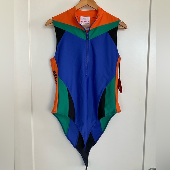Honda Racing x Forever 21 Bodysuit One Piece - 0X - NEW WITH TAGS - Rare! - Picture 1 of 8